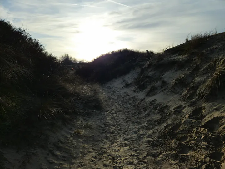 Oostnieuwkerke duinen wandeling in de koude (België)